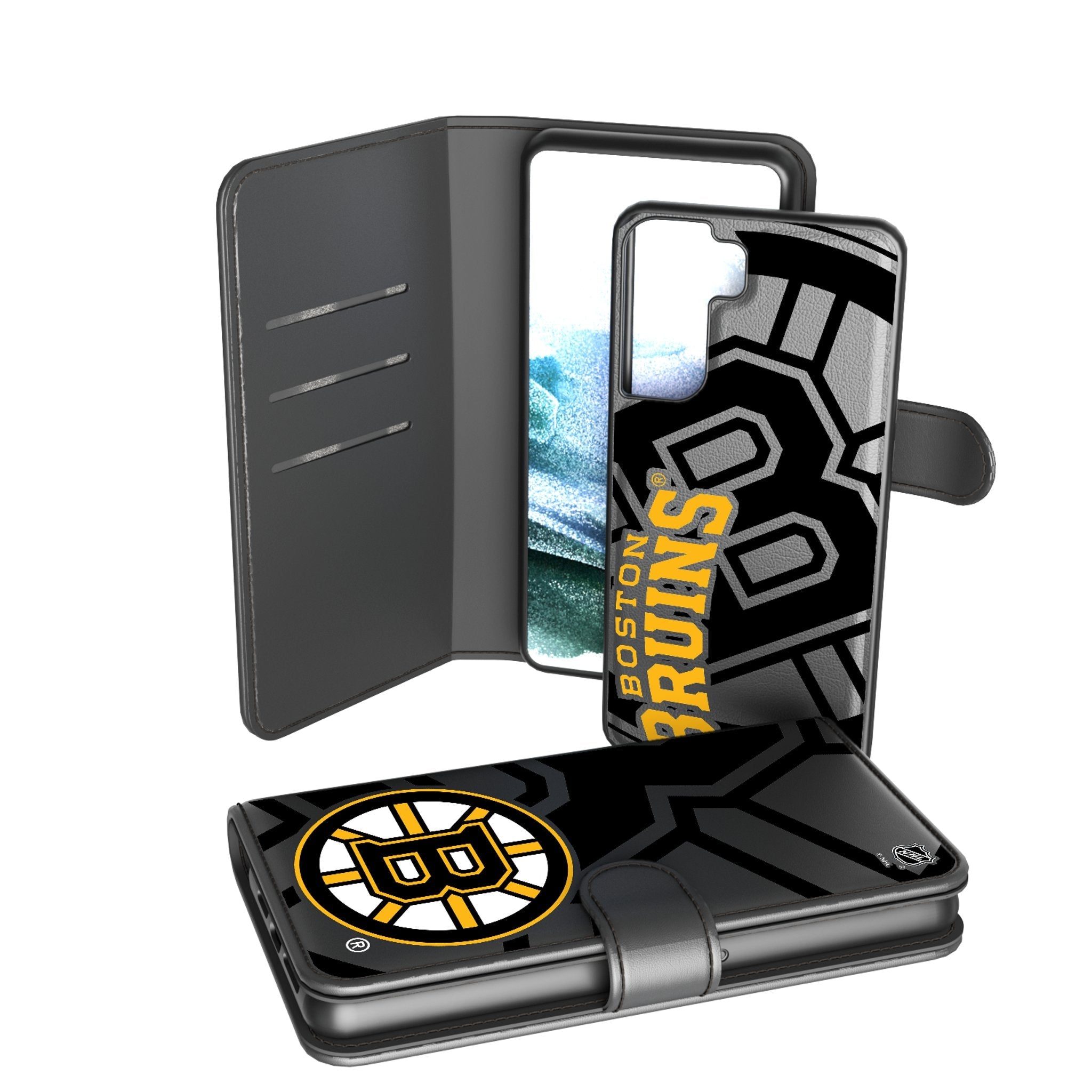 Boston Bruins Monocolor Tilt Wallet Phone Case for Apple iPhone