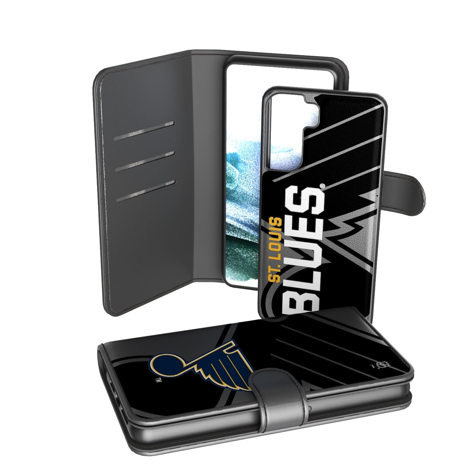 St. Louis Blues Monocolor Tilt Wallet Phone Case for Apple iPhone