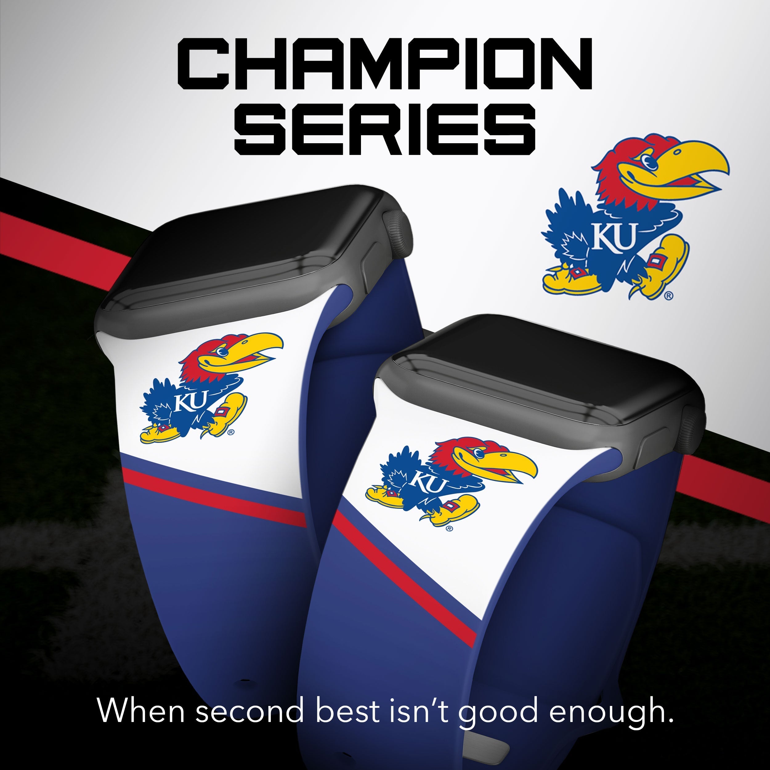 Kansas Jayhawks HD Apple Watch Band 24