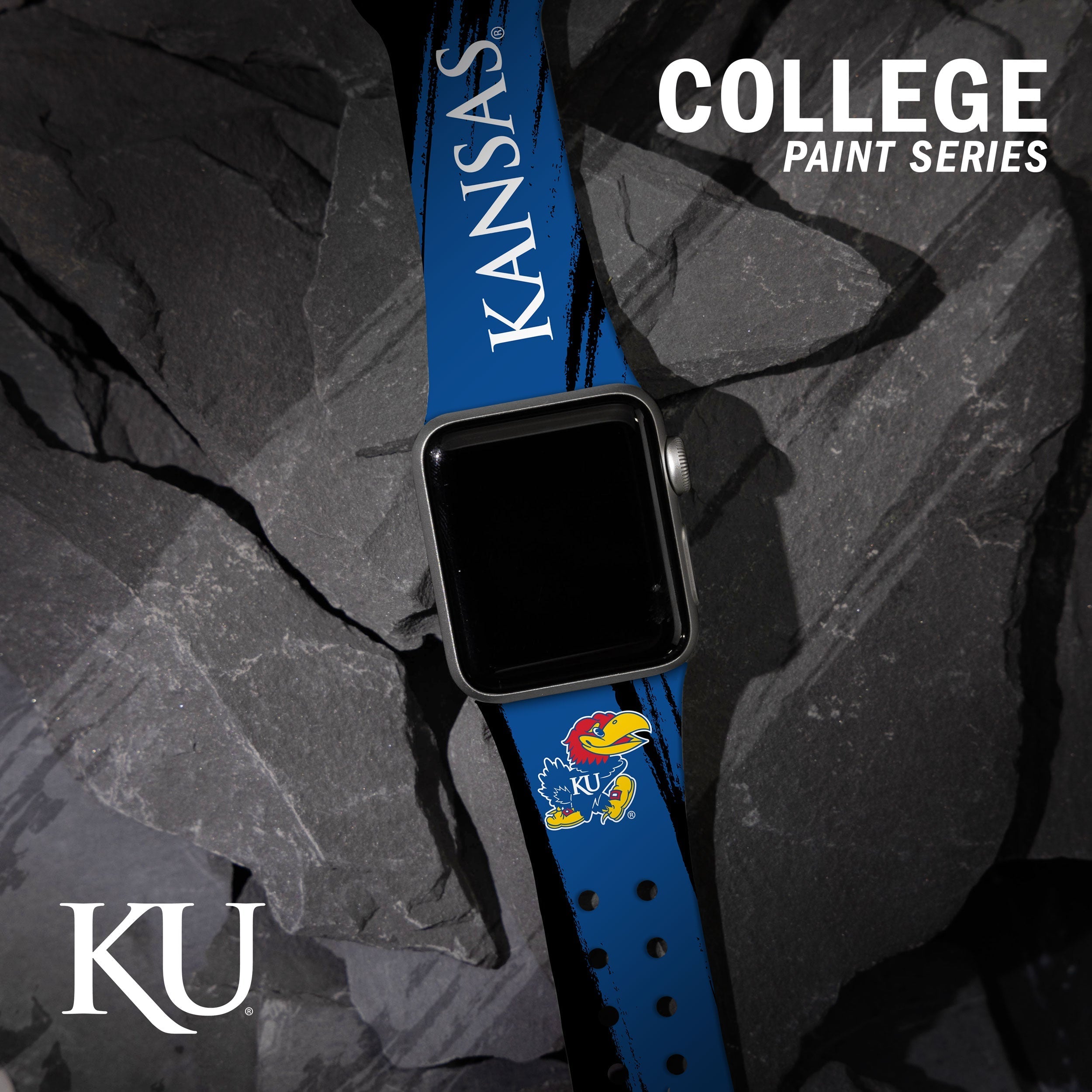 Kansas Jayhawks HD Apple Watch Band 33