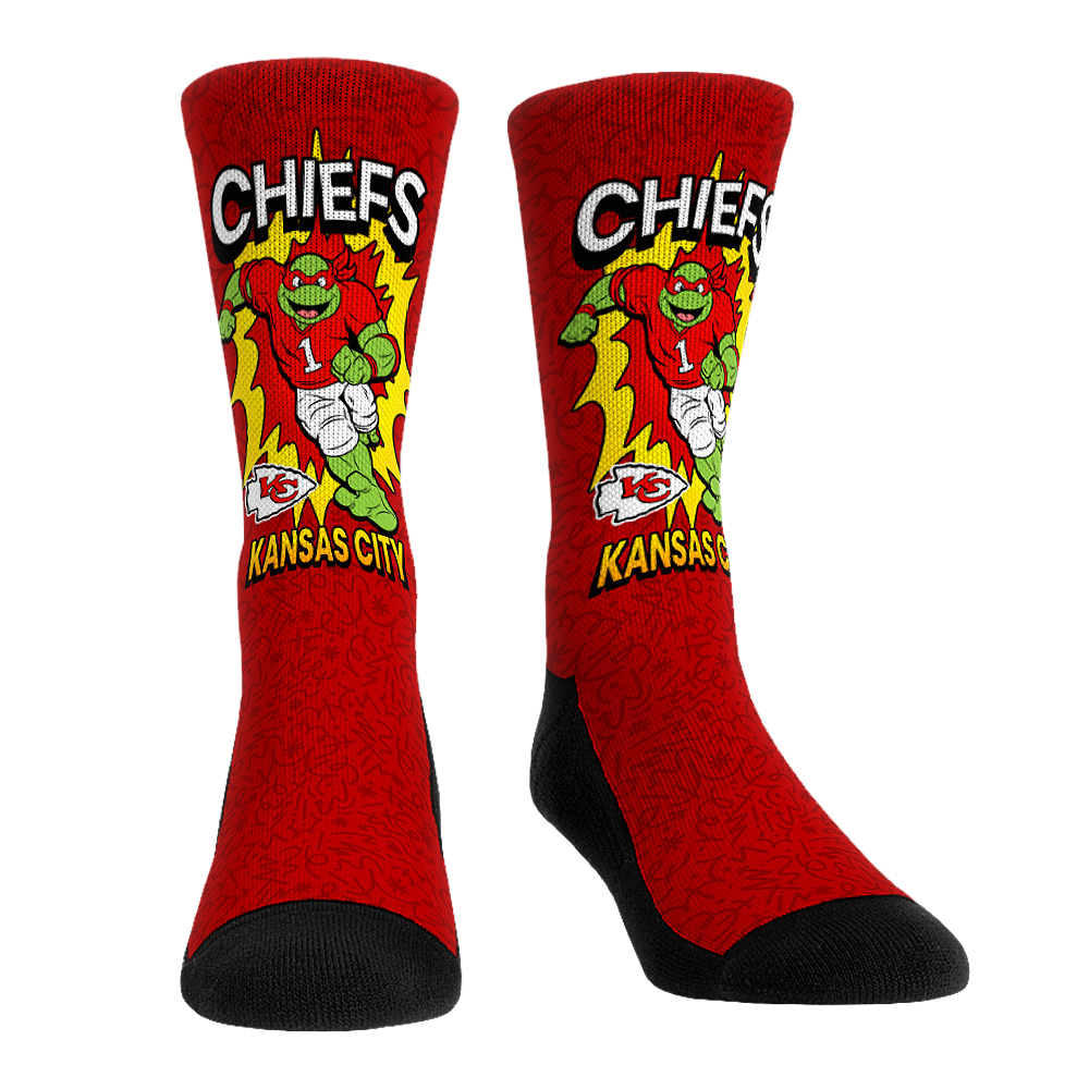 Kansas City Chiefs - Teenage Mutant Ninja Turtles - Game Time Turtle | Rock 'Em Socks