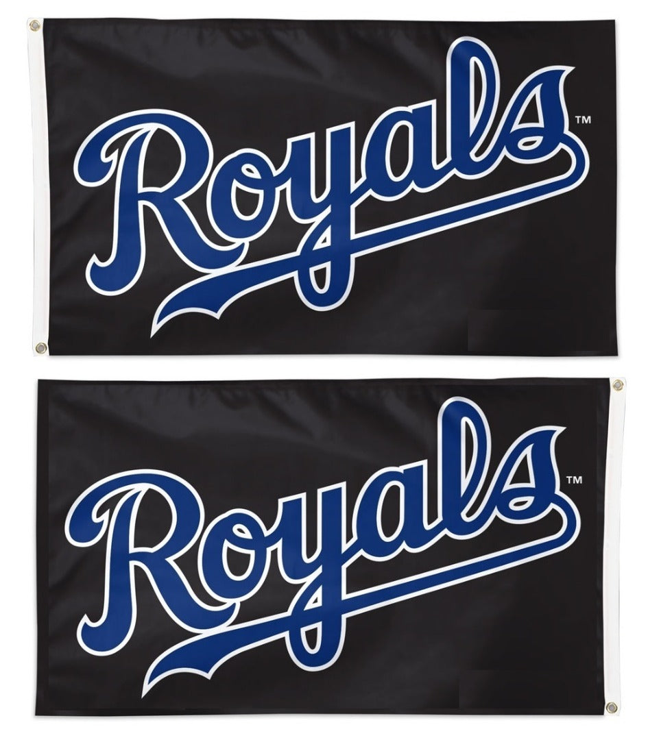 Kansas City Royals Flag 3x5 Black 2 Sided 1