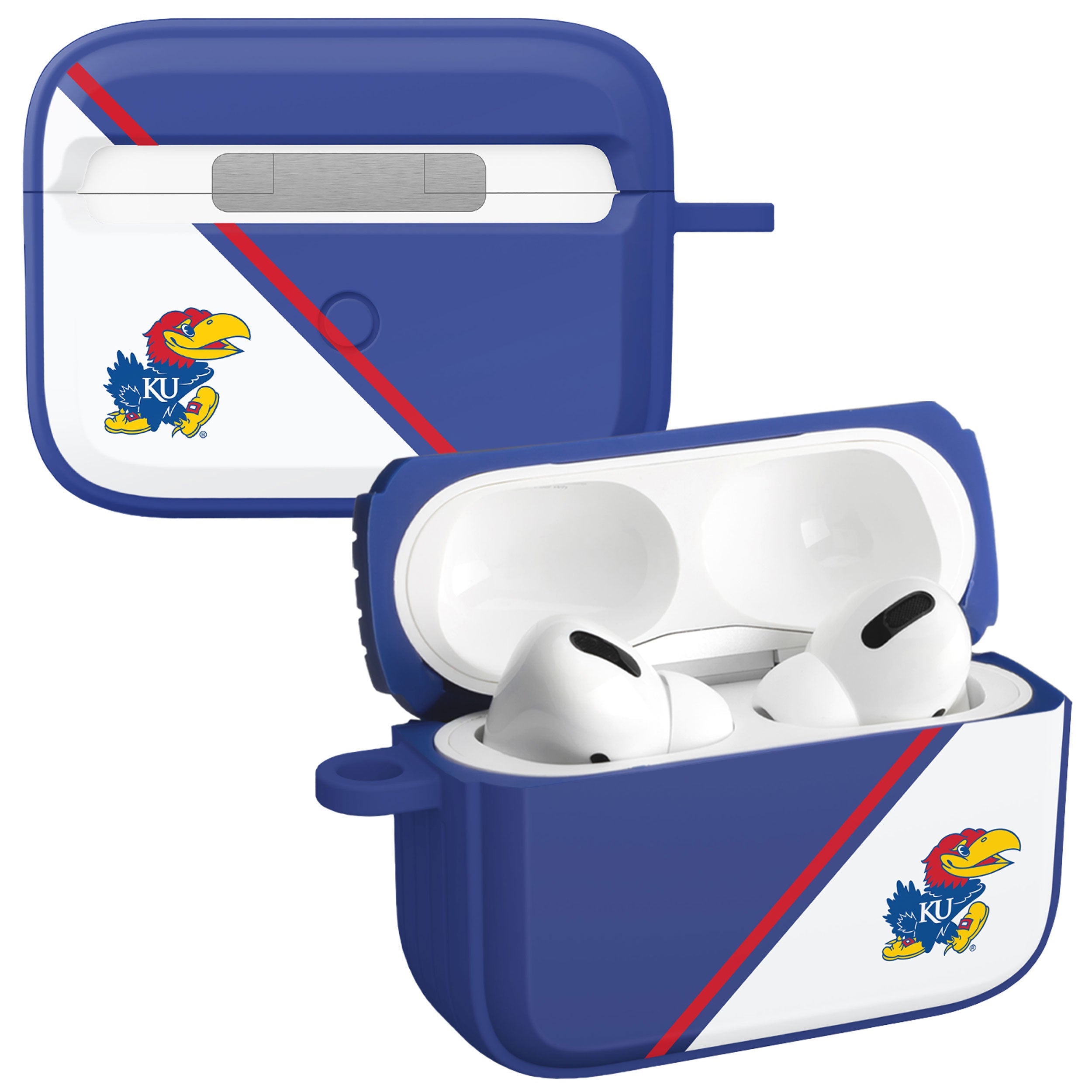 Kansas Jayhawks HDX Champion Series Apple AirPods Pro 1 & 2 Case Cover | Affinity Bands 1