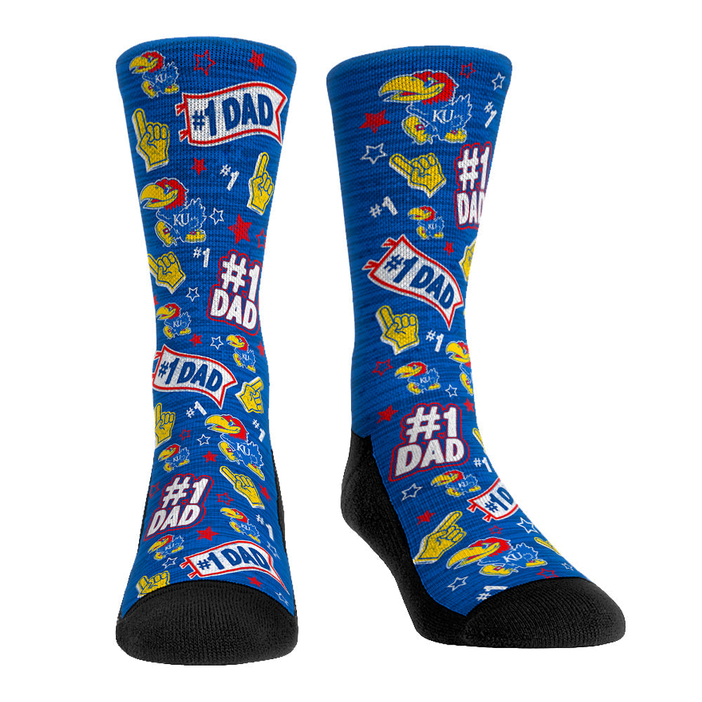 Kansas Jayhawks - #1 Dad | Rock 'Em Socks