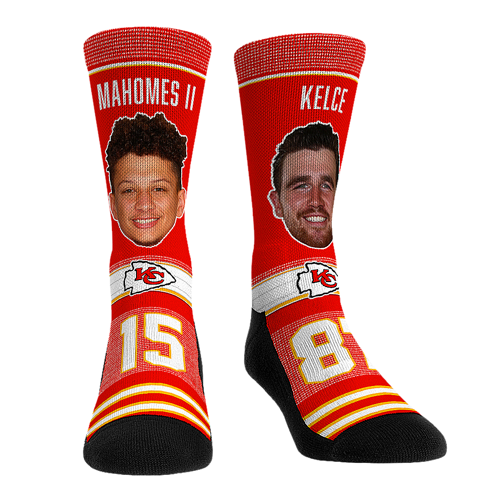 Patrick Mahomes & Travis Kelce - Kansas City Chiefs  - Teammates | Rock 'Em Socks