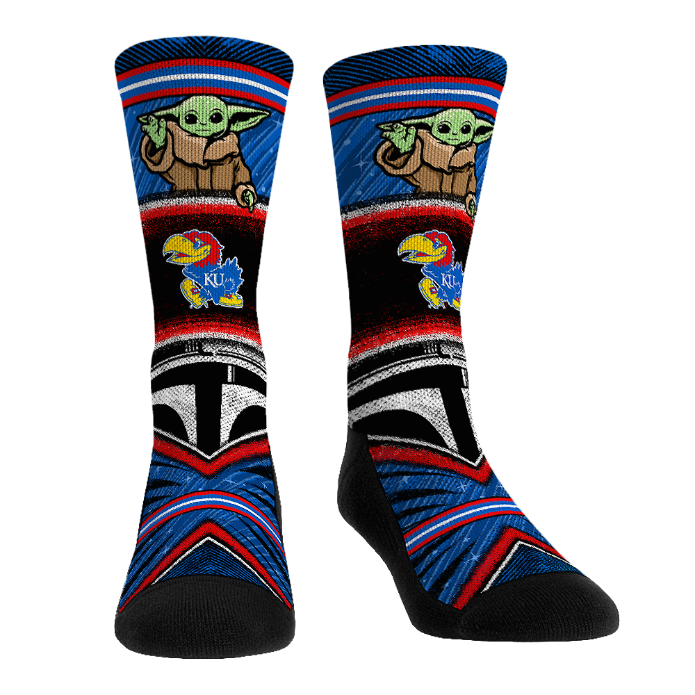 Kansas Jayhawks - Star Wars  - Grogu Intergalactic Fan | Rock 'Em Socks
