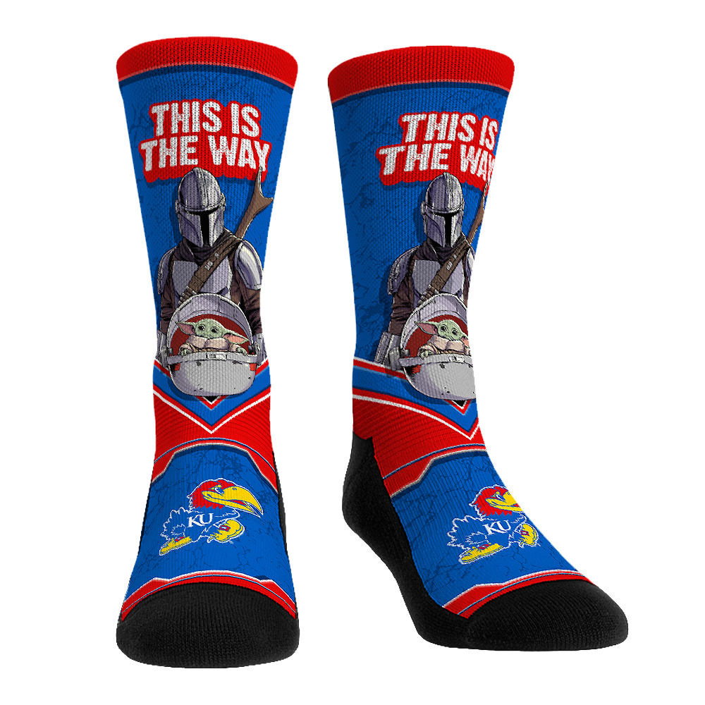 Kansas Jayhawks - Star Wars  - This Is The Way | Rock 'Em Socks