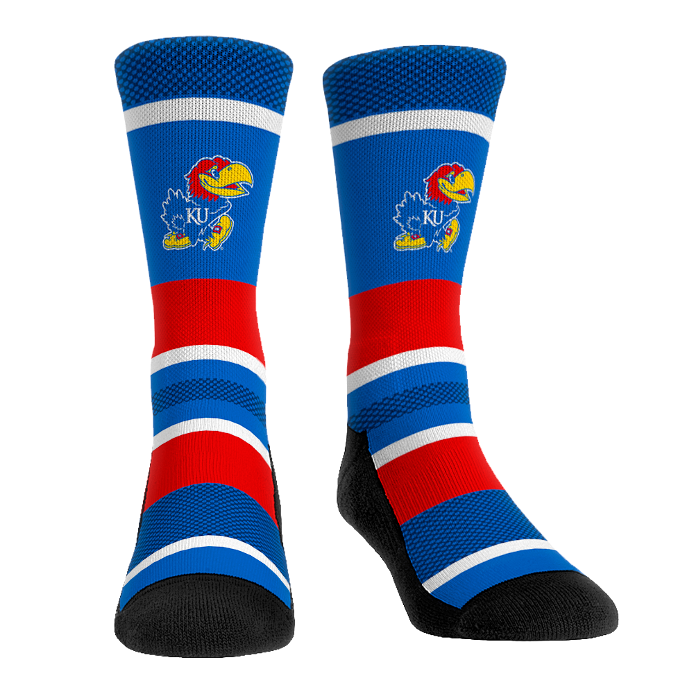 Kansas Jayhawks - Tech Stripe | Rock 'Em Socks
