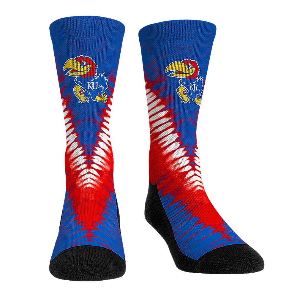 Kansas Jayhawks - V Shape Tie Dye | Rock 'Em Socks