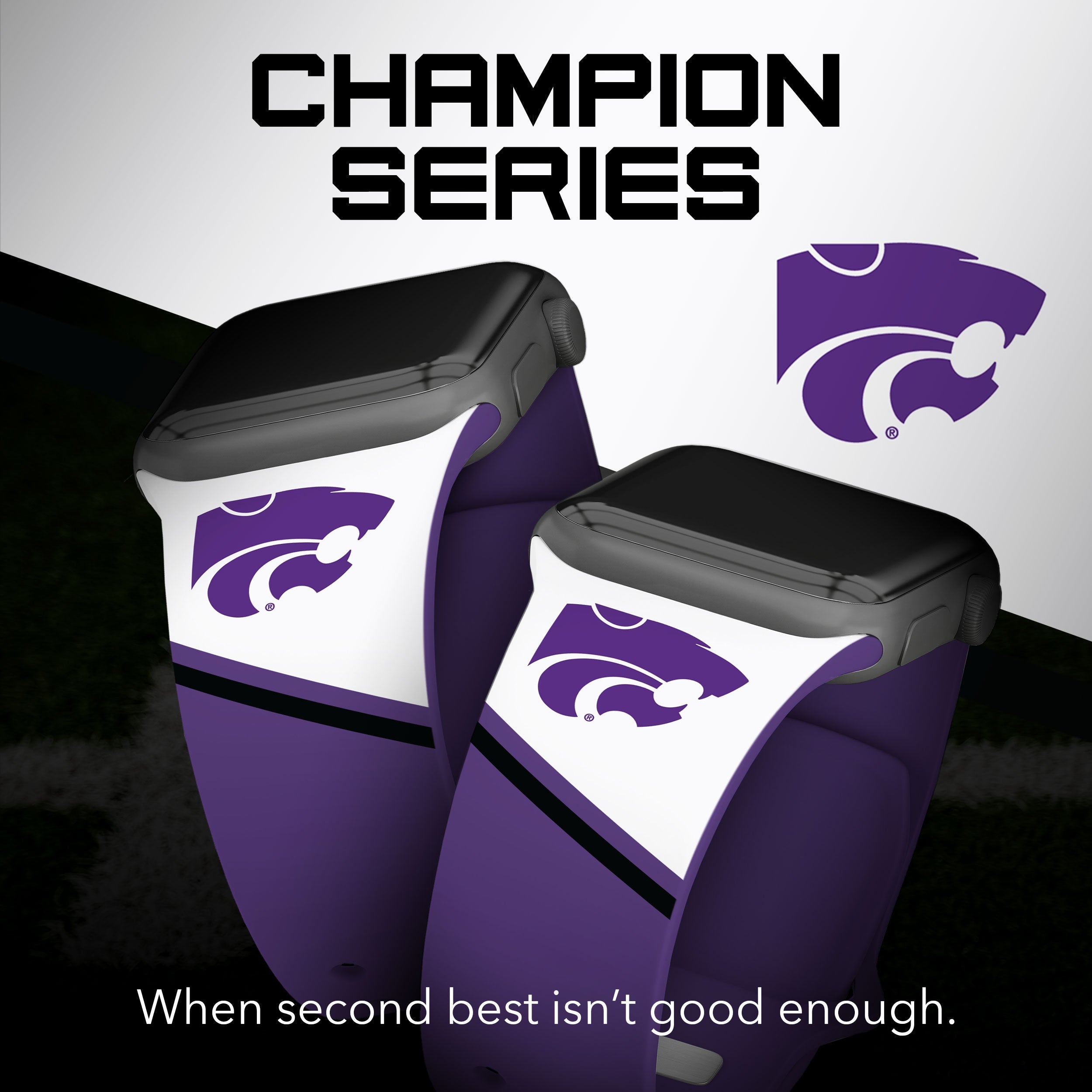 Kansas State Wildcats HD Apple Watch Band 24