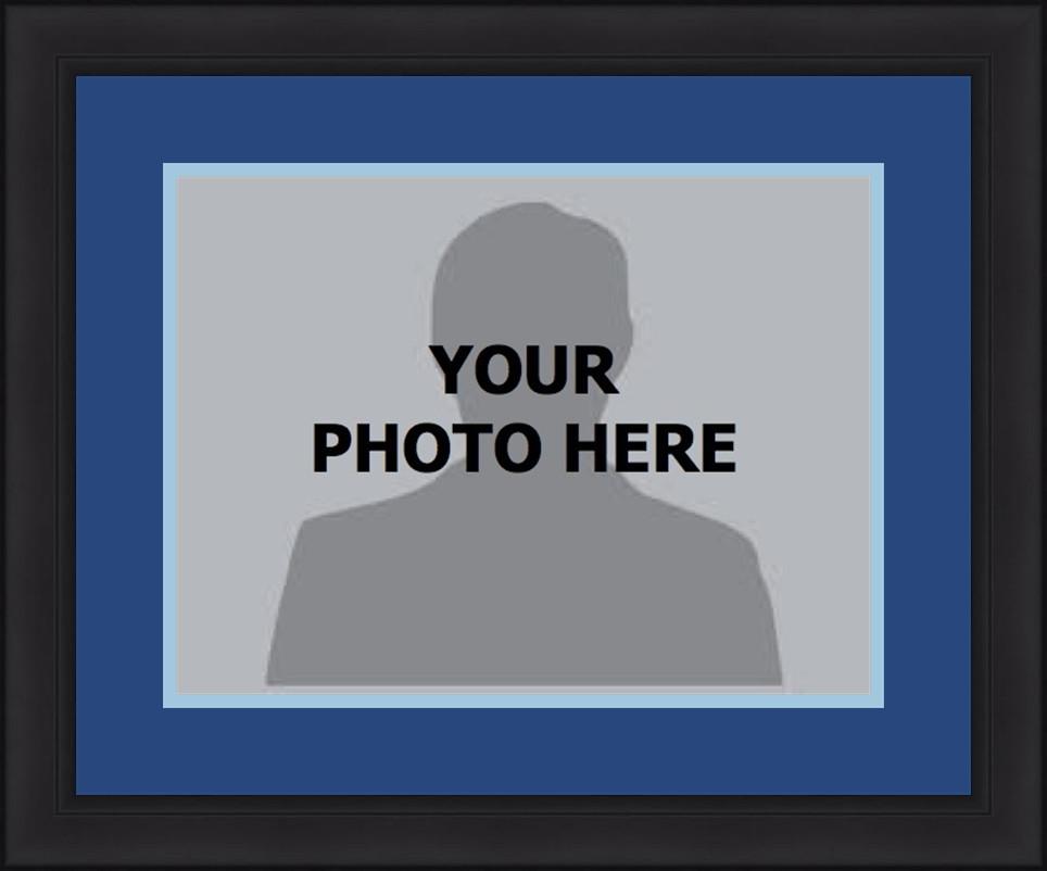 MLB Baseball Photo Picture Frame Kit - Tampa Bay Rays (Blue Matting, Light Blue Trim)