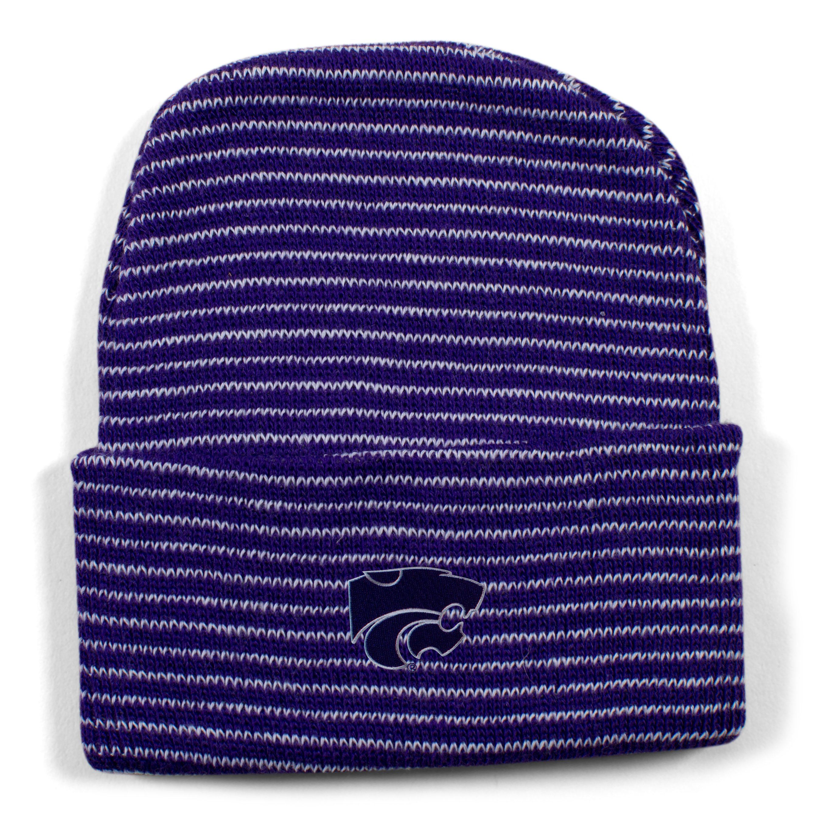 Kansas State Stripe Knit Cap | Two Feet Ahead