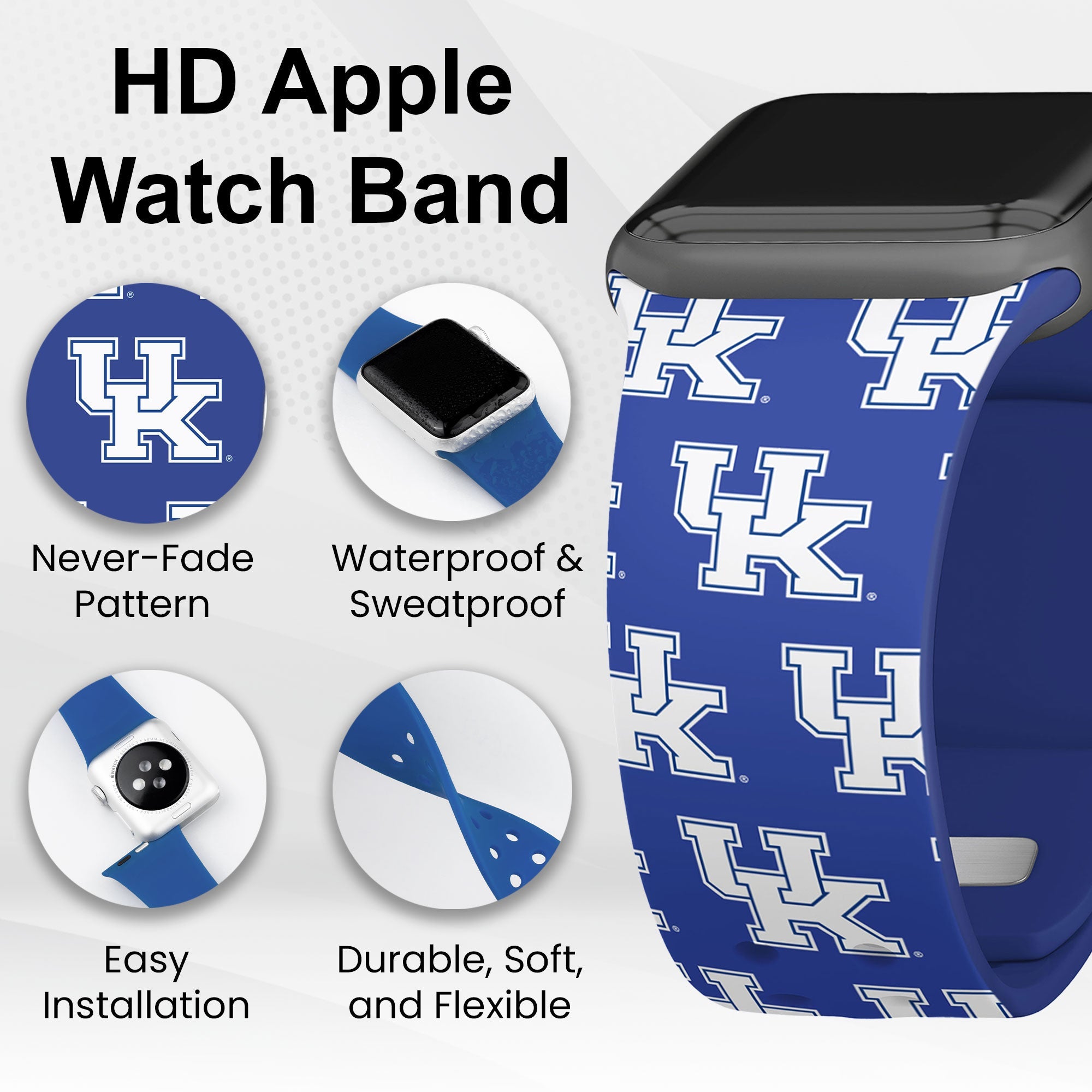 Kentucky Wildcats HD Apple Watch Band 9