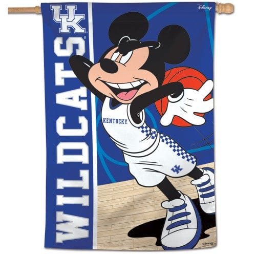 Kentucky Banner Mickey Mouse Wildcats Basketball House Flag