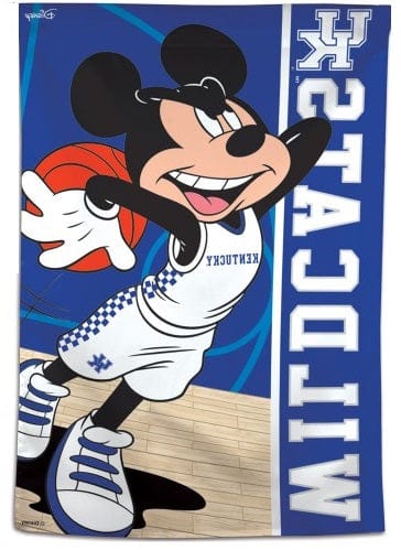 Kentucky Banner Mickey Mouse Wildcats Basketball House Flag