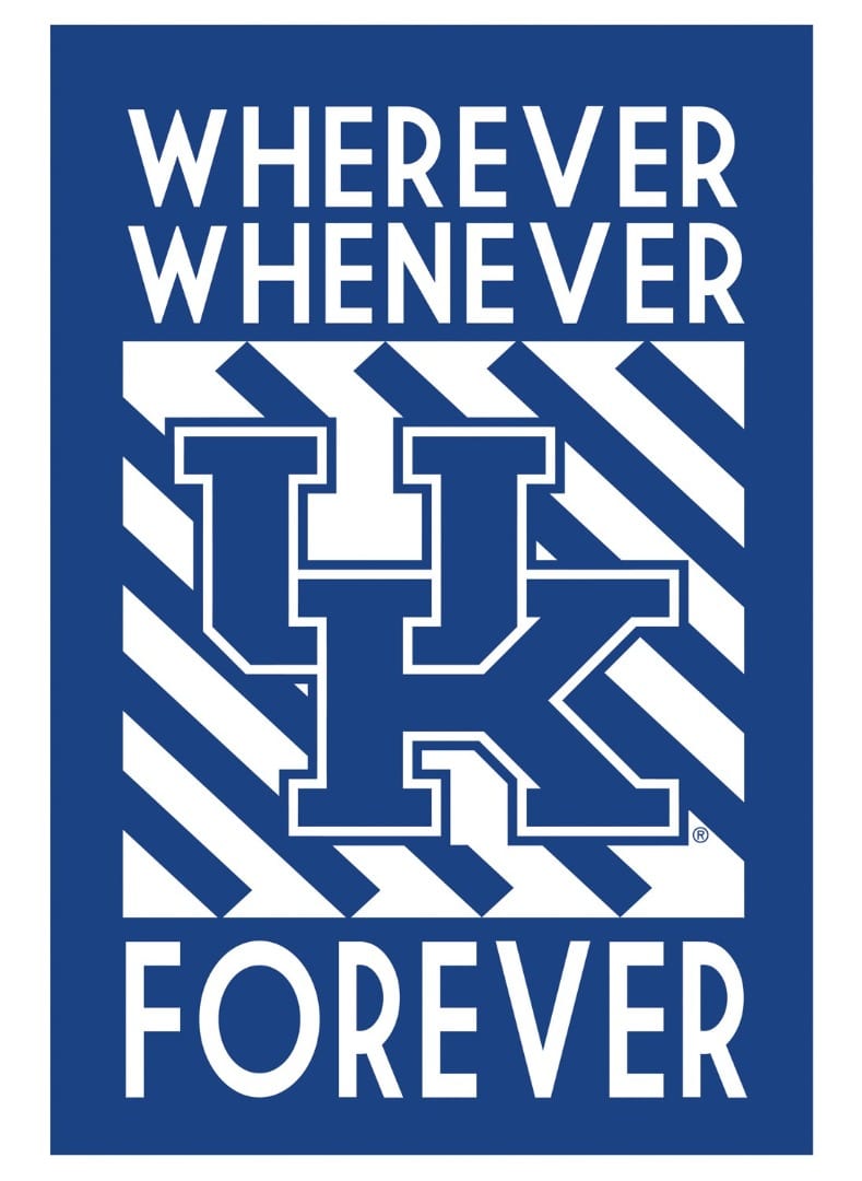 Kentucky Wildcats Banner 2 Sided Wherever Whenever Forever