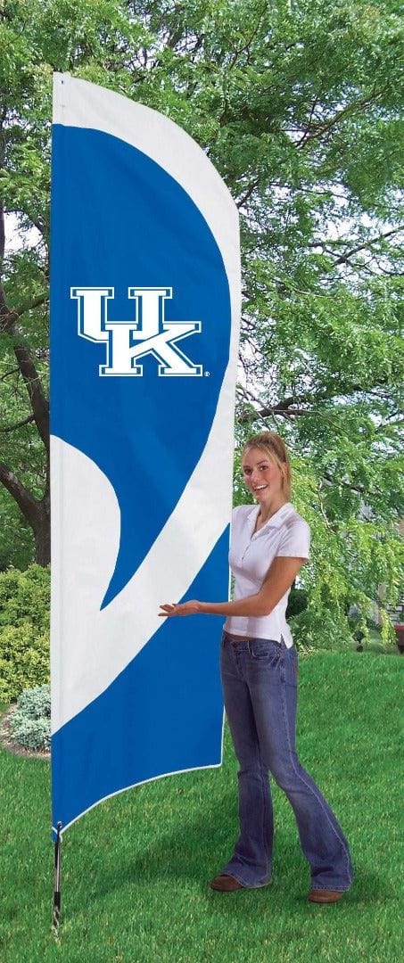 Kentucky Wildcats Tall Team Flag with Flagpole Feather
