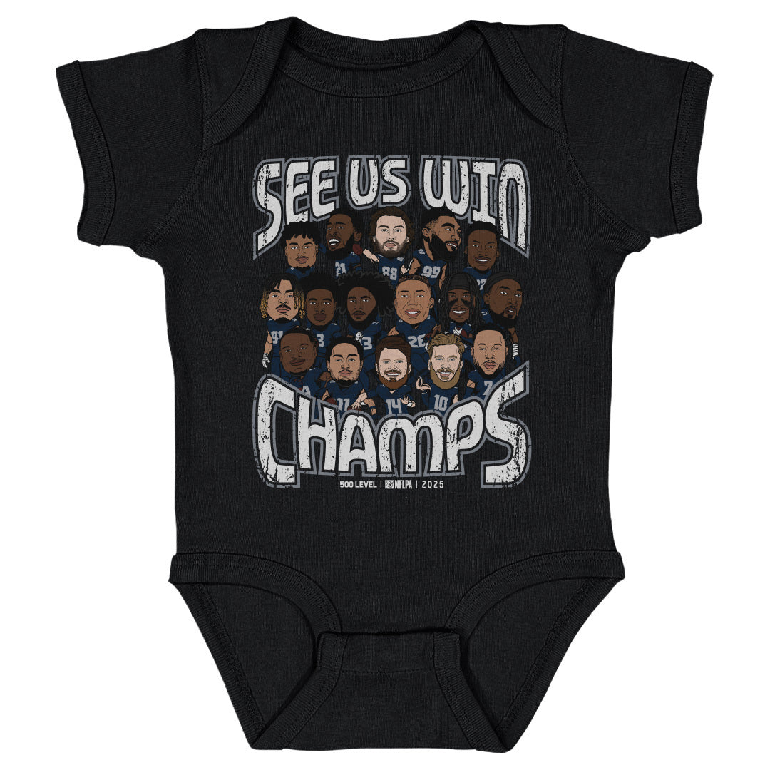 Seattle Football 2025 Champs Cartoon