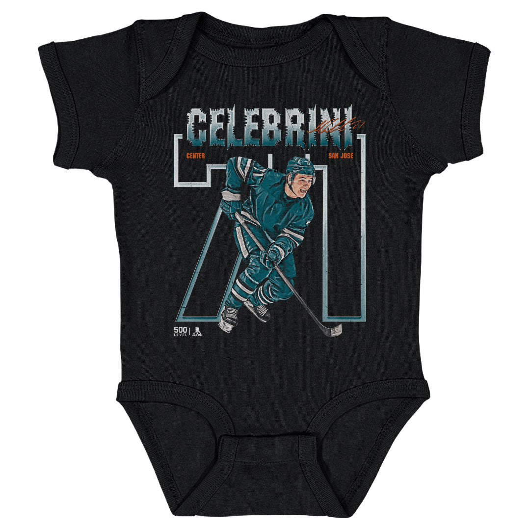 Macklin Celebrini San Jose Number Outline