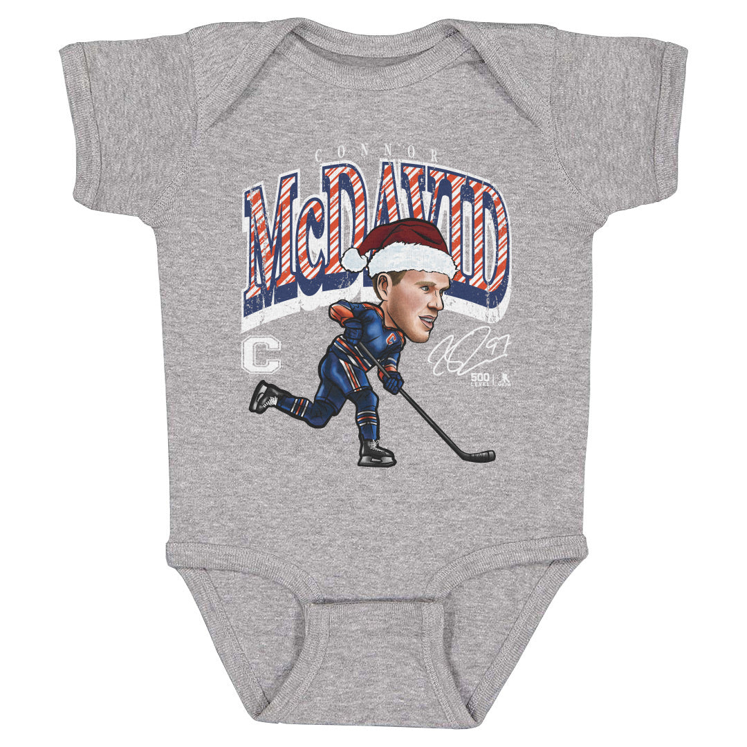 Connor McDavid Edmonton Cartoon Santa Hat