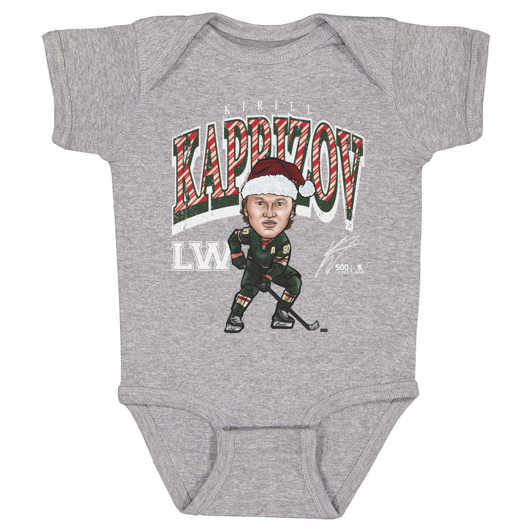Kirill Kaprizov Minnesota Cartoon Santa Hat