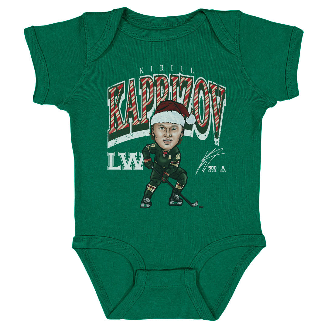 Kirill Kaprizov Minnesota Cartoon Santa Hat