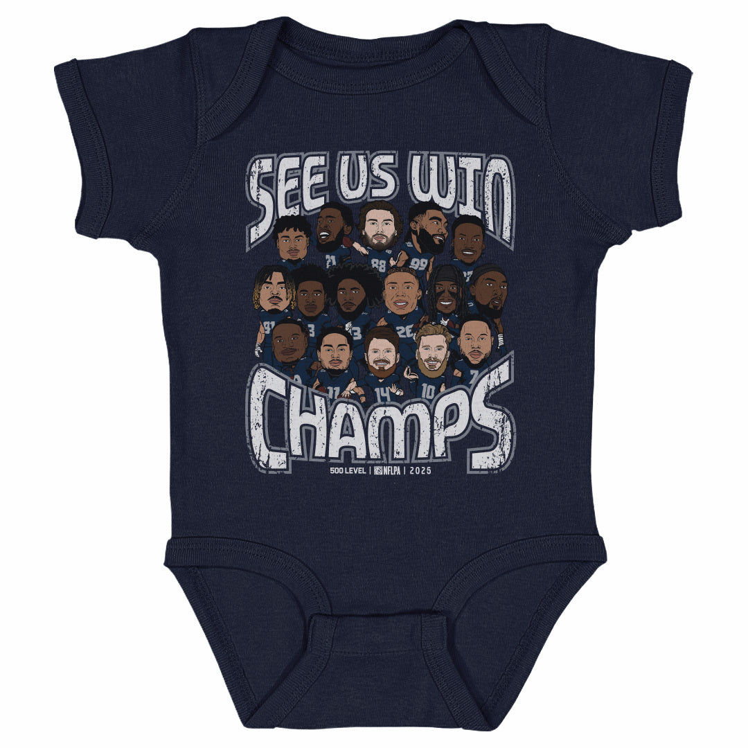 Seattle Football 2025 Champs Cartoon