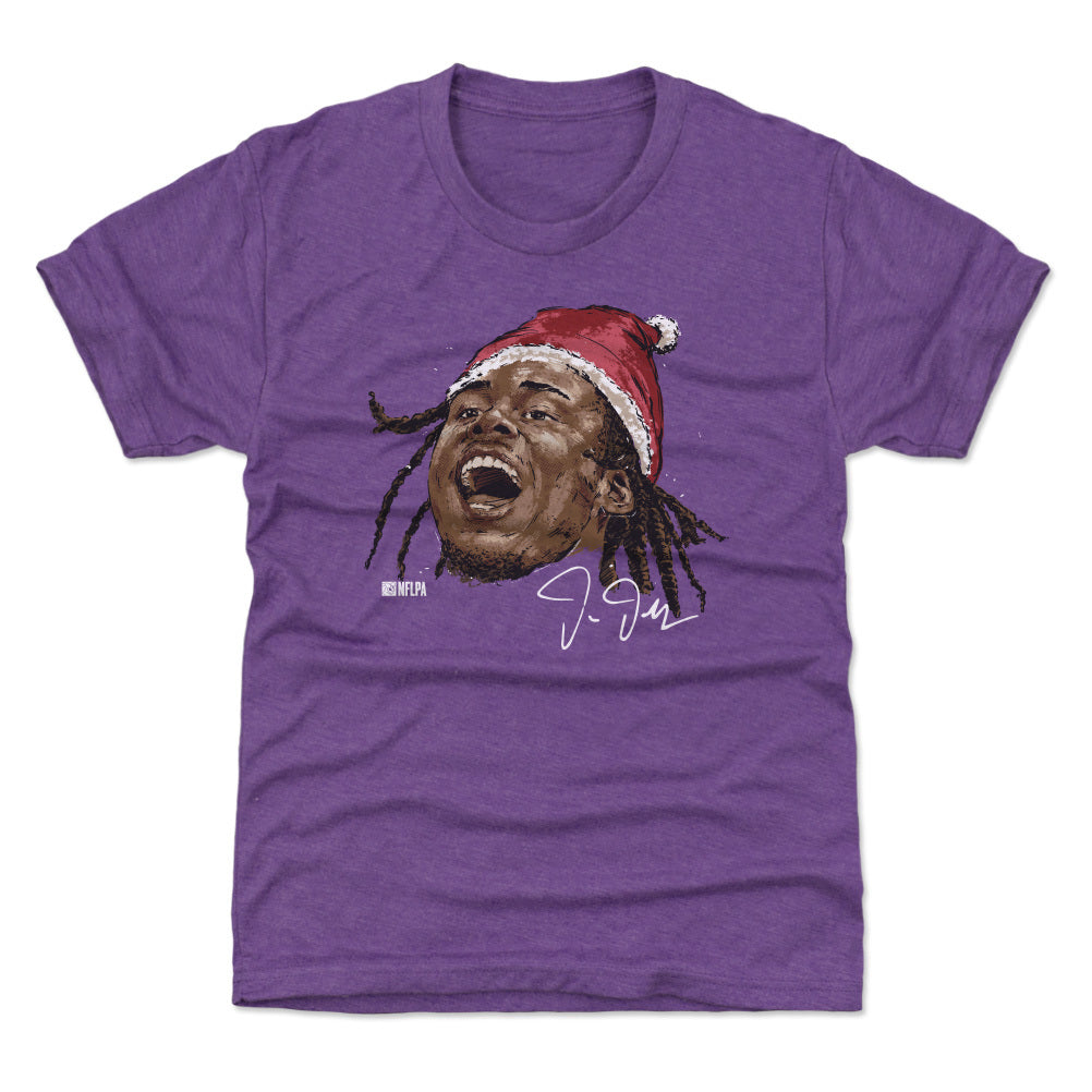 Justin Jefferson Minnesota Portrait Santa Hat 3
