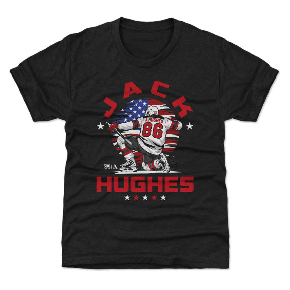 Jack Hughes New Jersey USA Flag Celebration