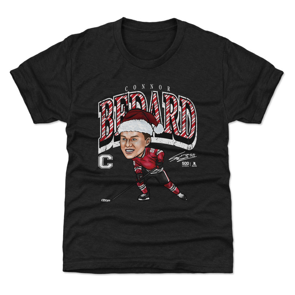 Connor Bedard Chicago Cartoon Santa Hat 3