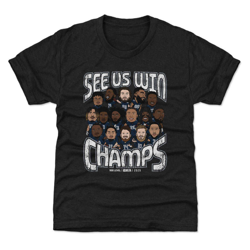 Seattle Football 2025 Champs Cartoon 2