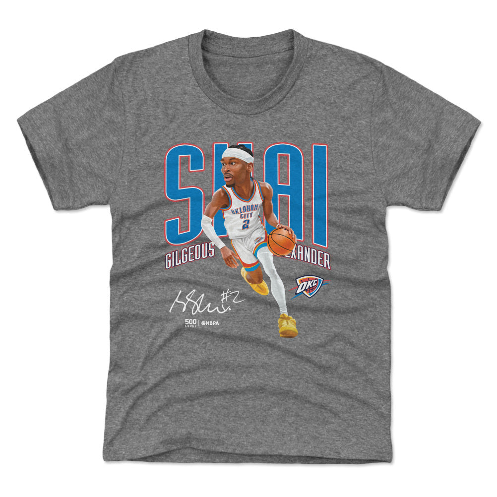 Shai Gilgeous-Alexander Oklahoma City Thunder Caricature WHT 2