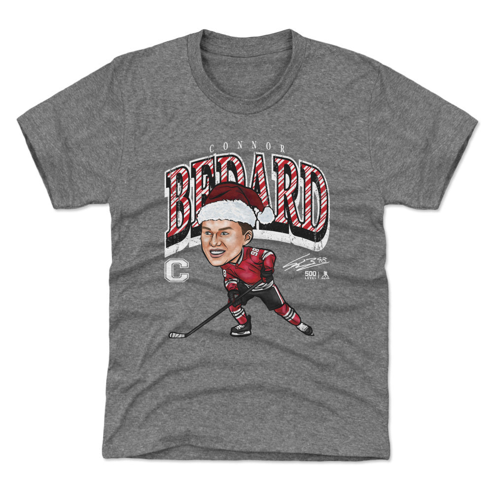 Connor Bedard Chicago Cartoon Santa Hat