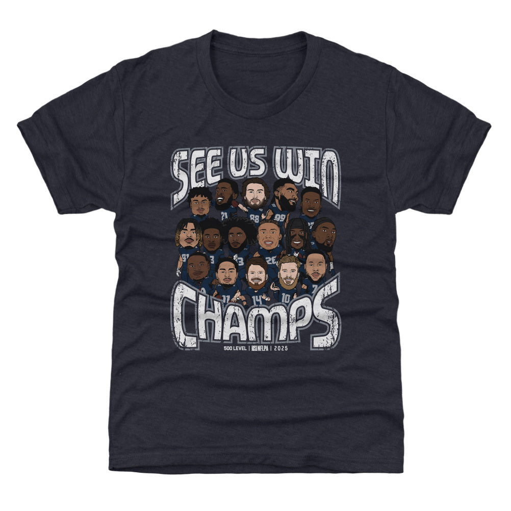 Seattle Football 2025 Champs Cartoon 1