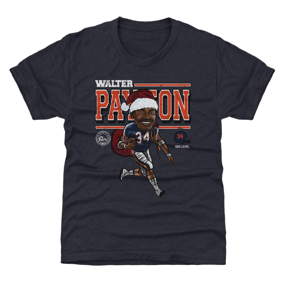 Walter Payton Chicago Cartoon Santa Hat