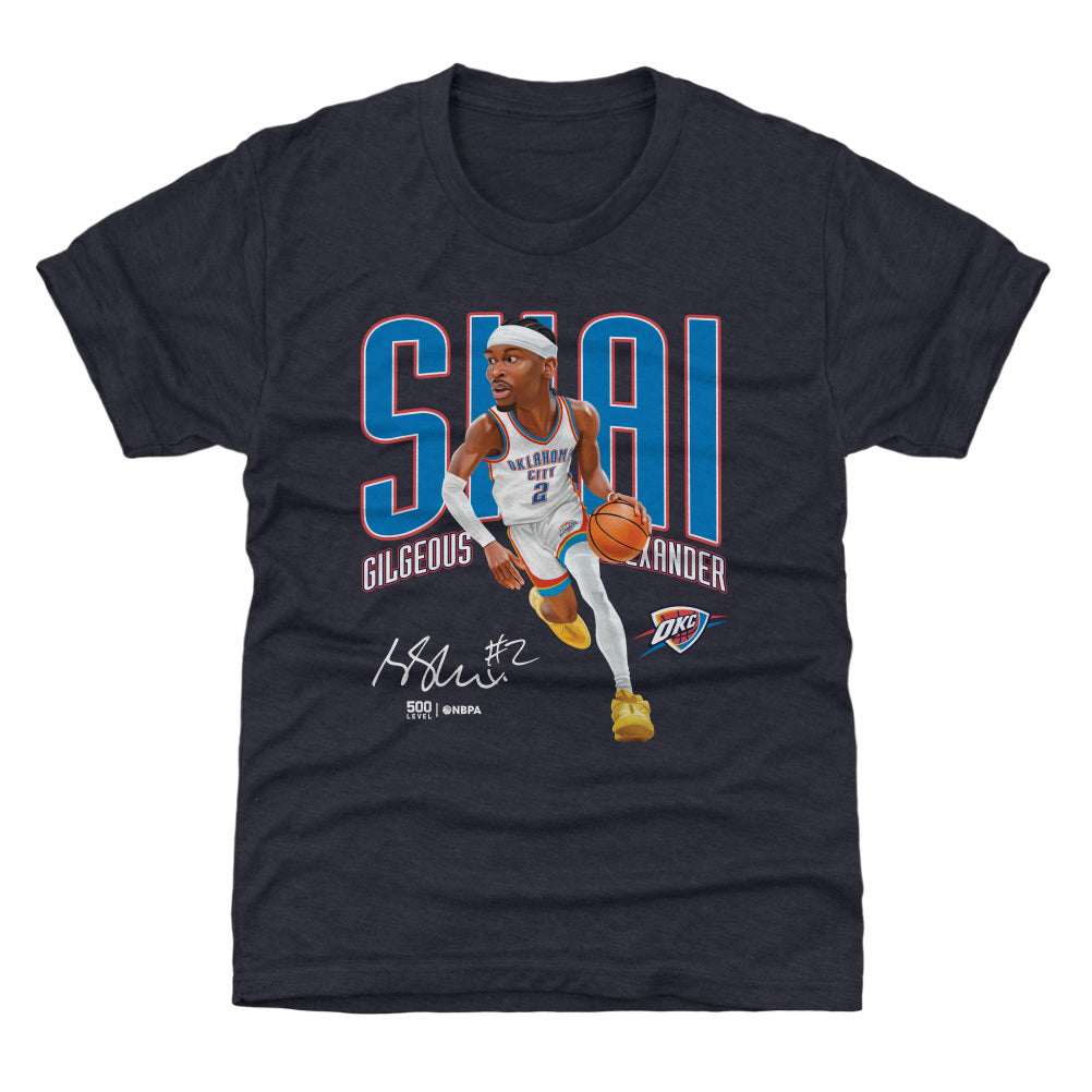 Shai Gilgeous-Alexander Oklahoma City Thunder Caricature WHT 1