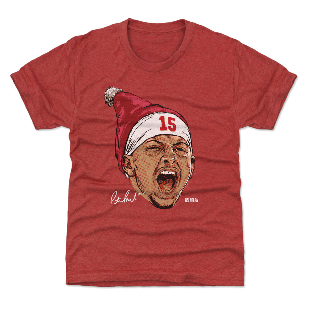 Patrick Mahomes Kansas City Portrait Santa Hat