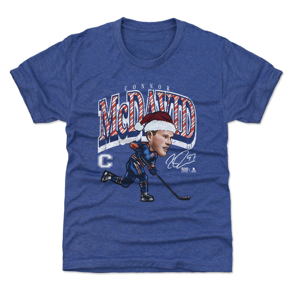 Connor McDavid Edmonton Cartoon Santa Hat
