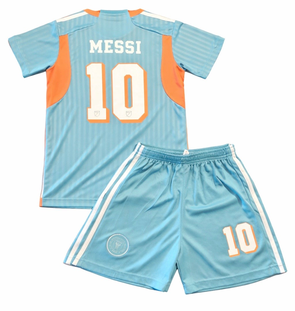 Lionel Messi Inter Miami Kids 3rd 2024/25 Soccer Jersey Kit 1