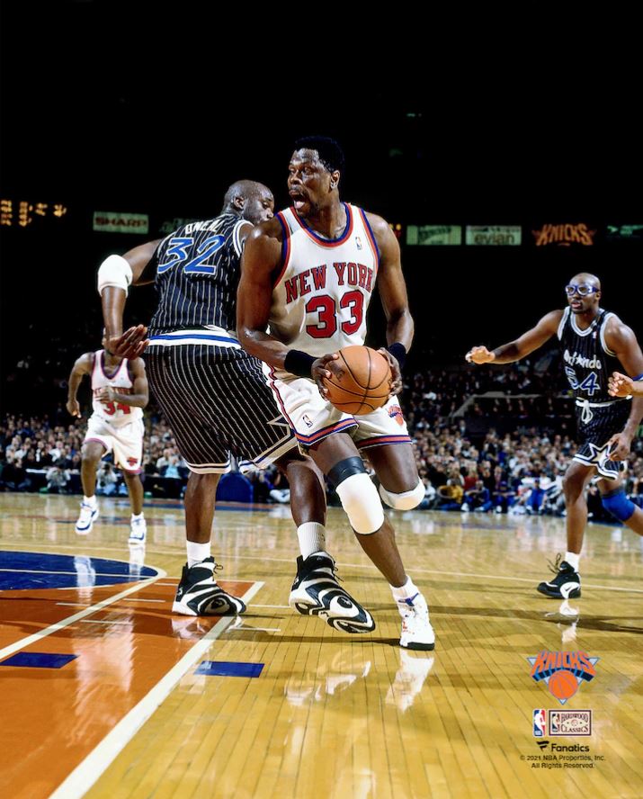 Patrick Ewing v. Shaquille O'Neal New York Knicks 8" x 10" Basketball Photo 1