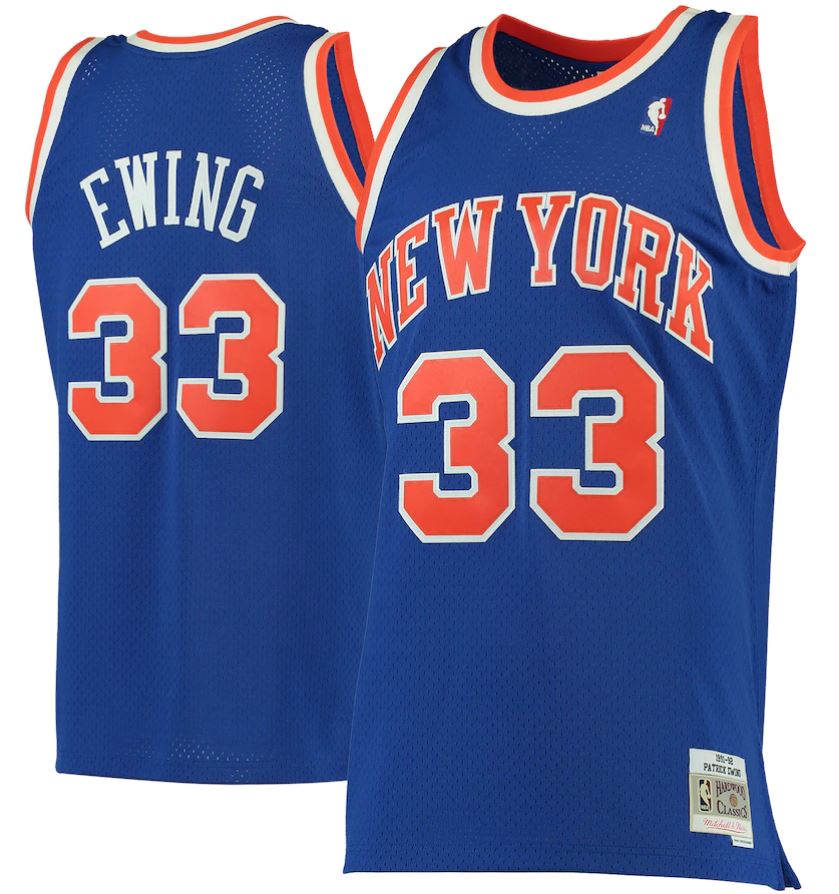 Patrick Ewing New York Knicks Mitchell & Ness Blue 1991-92 Hardwood Classics Swingman Jersey 1