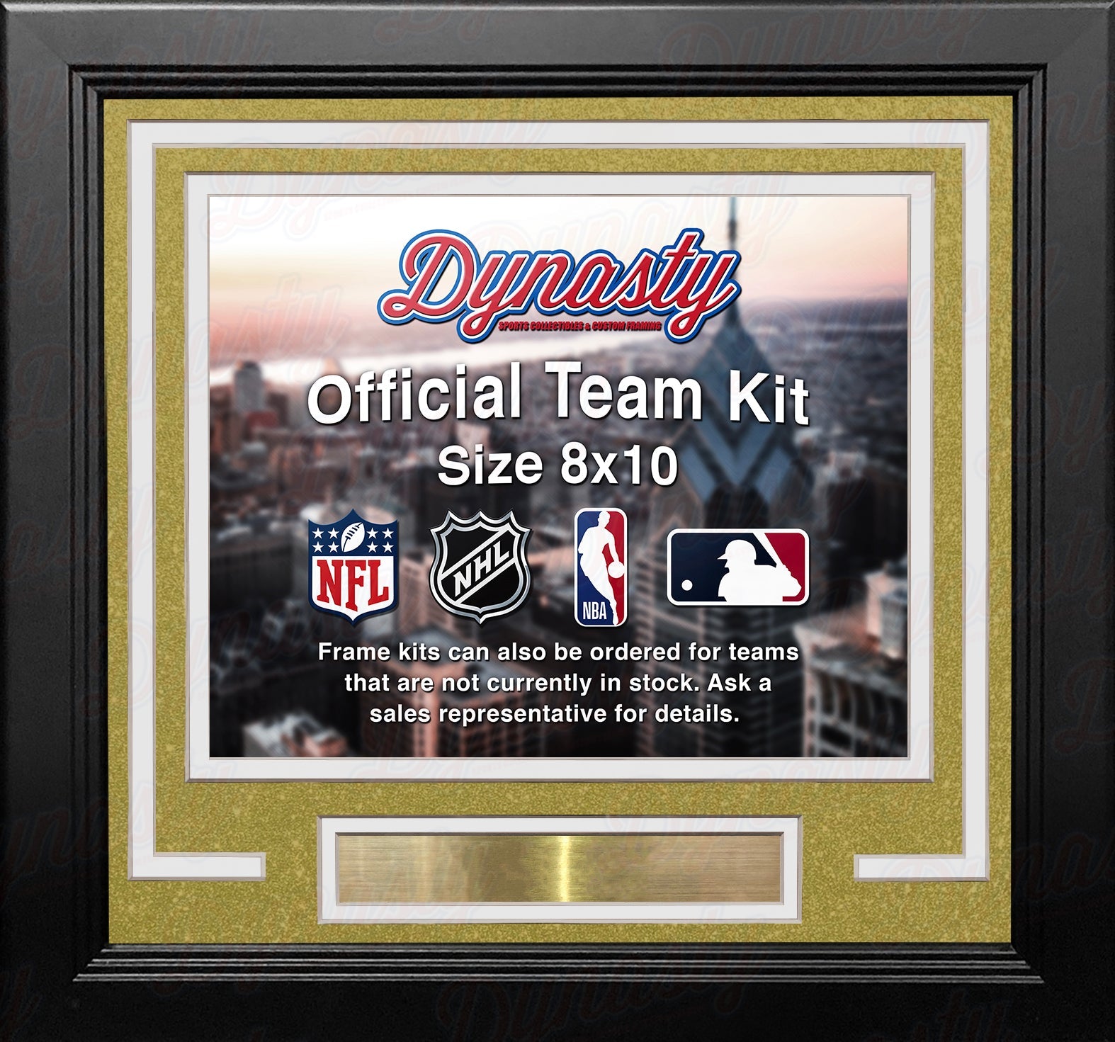Vegas Golden Knights Gold Custom NHL Hockey 8x10 Picture Frame Kit 3