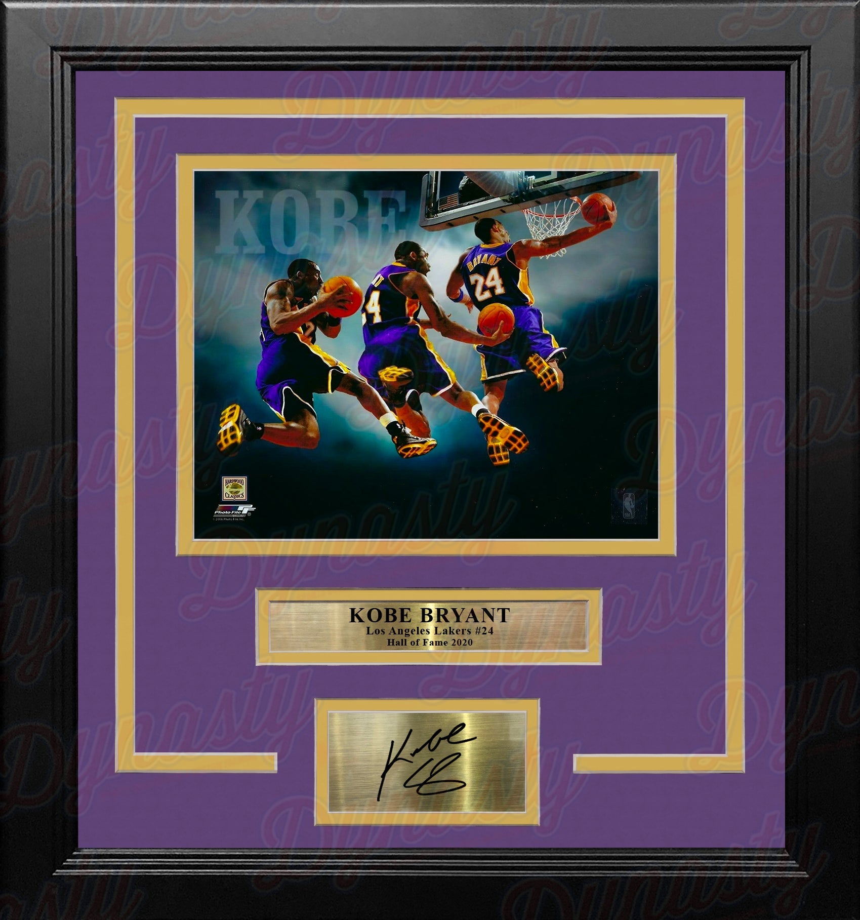 Kobe Bryant Los Angeles Lakers 8x10 Framed Collage Photo with Engraved Autograph 1