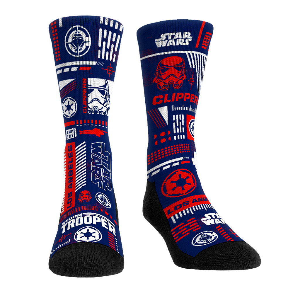 Los Angeles Clippers - Star Wars  - Stormtrooper Pattern | Rock 'Em Socks 1