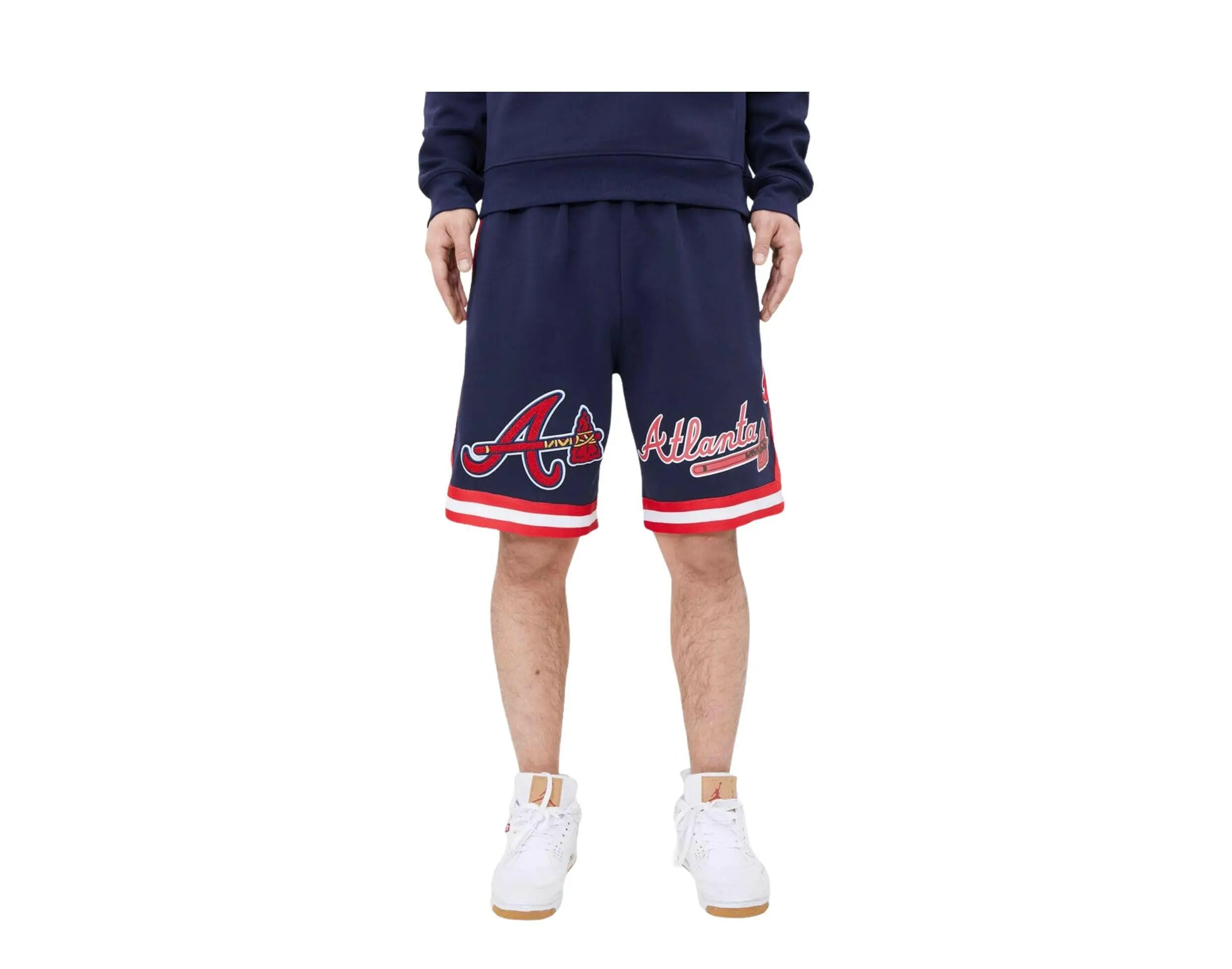 Pro Standard Atlanta Braves Pro Team Men Jogger Shorts Midnight Navy 1