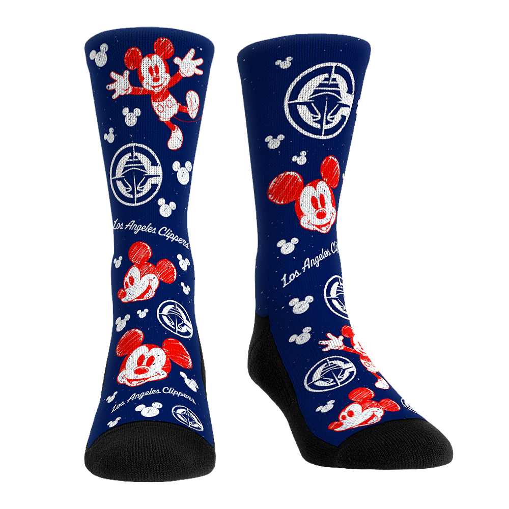 Los Angeles Clippers - Disney  - Mickey Sketch | Rock 'Em Socks 1