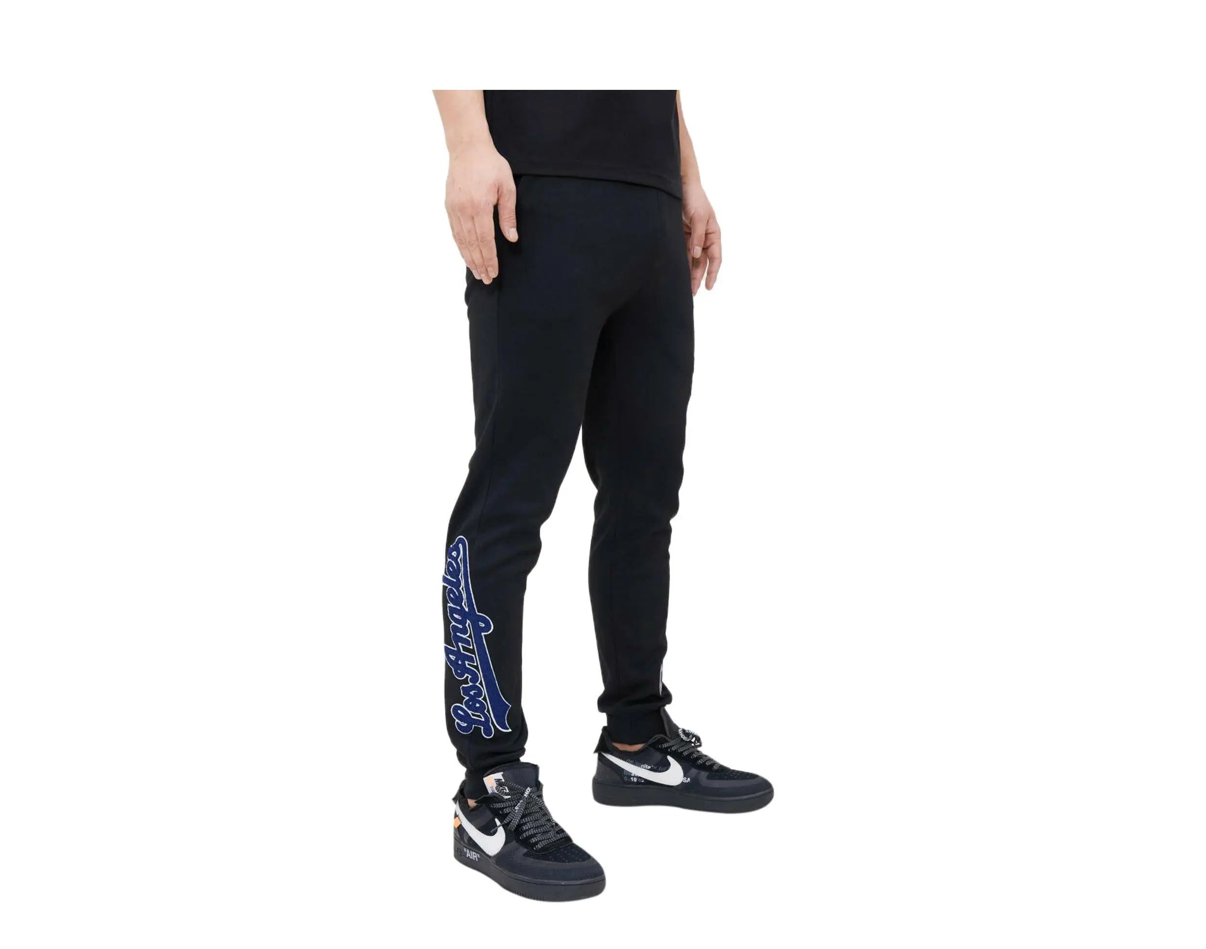 Pro Standard Los Angeles Dodgers Classic Chenille Men Joggers Black 3