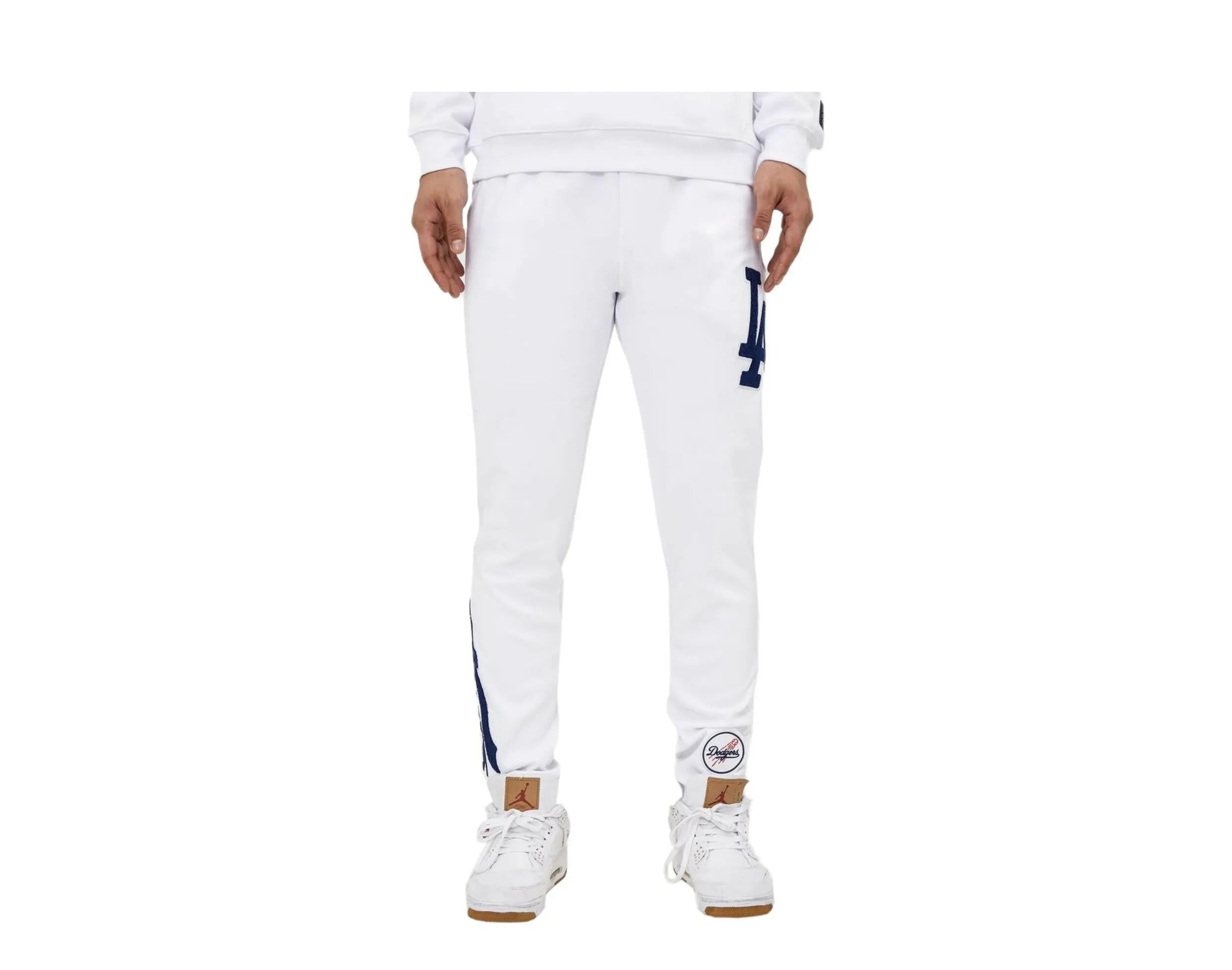 Pro Standard Los Angeles Dodgers Logo Men Joggers White 1