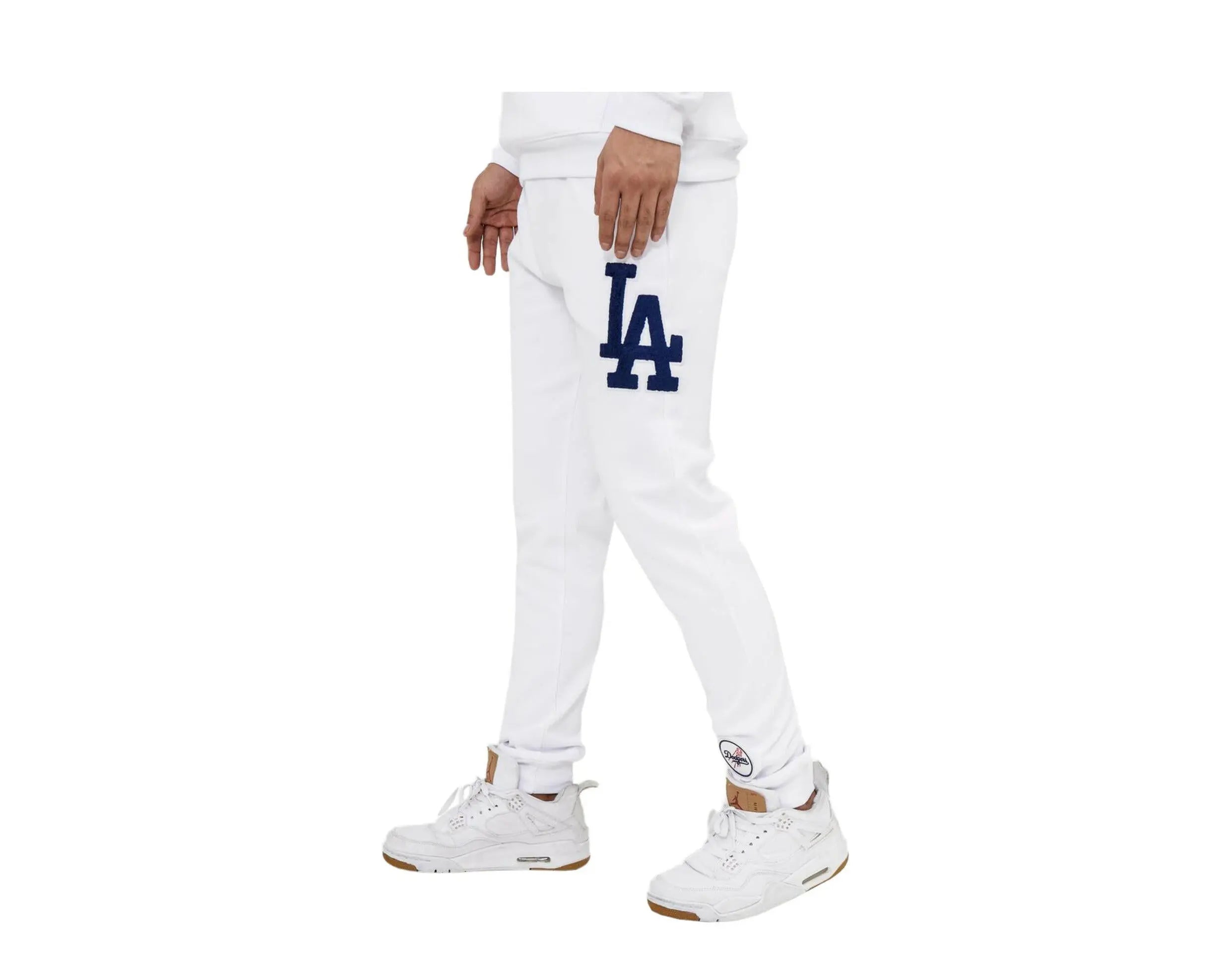 Pro Standard Los Angeles Dodgers Logo Men Joggers White 2