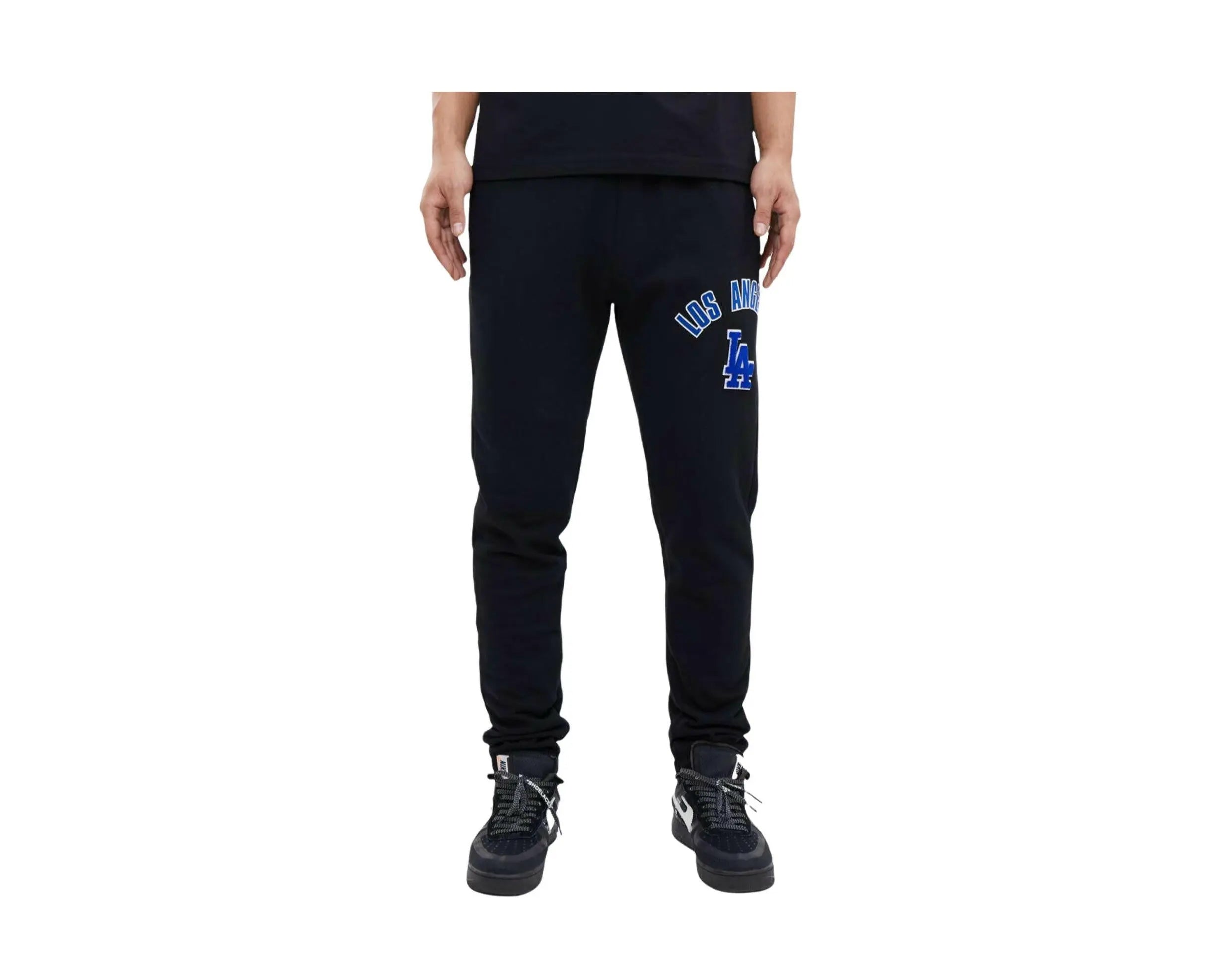 Pro Standard MLB Los Angeles Dodgers Stacked Logo Men Sweatpants Black 1